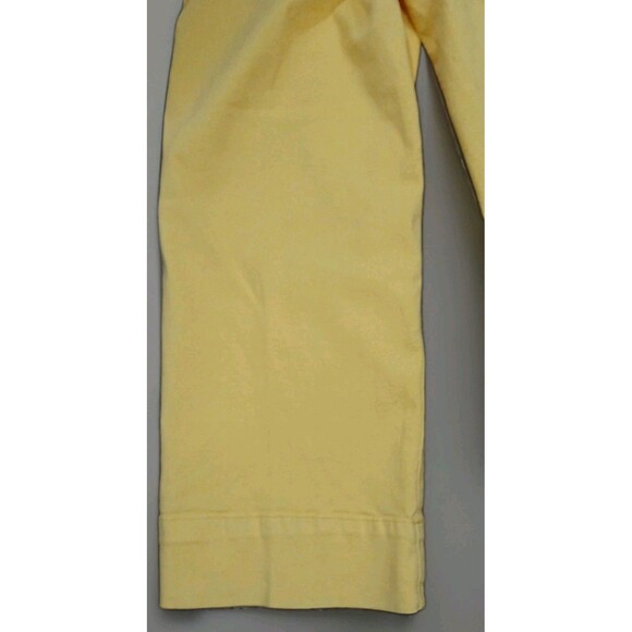 Skye’s The Limit Women 10 Yellow Wide Leg Crop Jeans Stretch Coastal Grandma Y2K - Picture 9 of 12